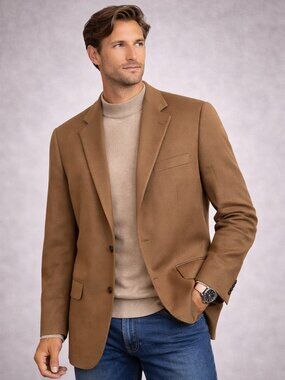 Arnold Brant Loro Piana Cashmere Blazer Men Tan Camel Sport Coat Canada Luxury
